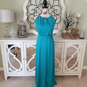Teal maxi dress